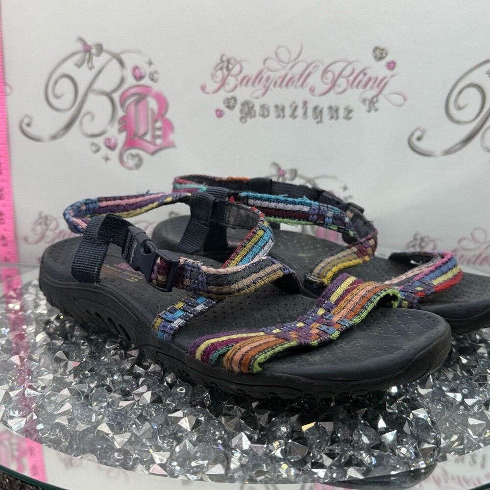 Skechers sandals rainbow Multi-Color Strappy Sport Sandals